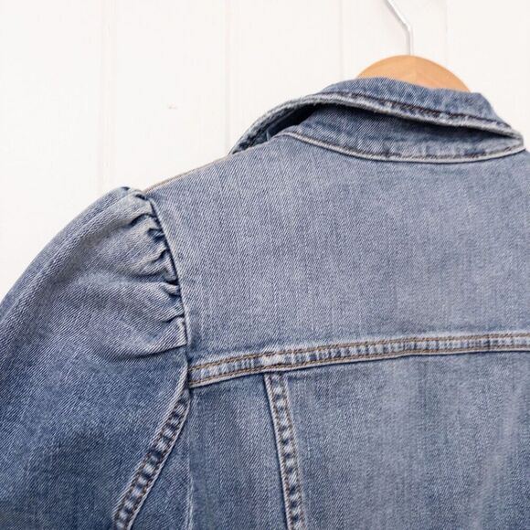 Retrofete Sibi Puff Sleeve Denim Mini Dress Size Medium - Picture 10 of 10